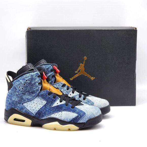 Nike Air Jordan 6 Retro Washed Denim Men’s Sneakers CT5350-401 EU 40 US 7 – New main image 5